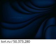 Abstract satin fabric folds or fluid wave blue background texture luxury material. Vector illustration. Стоковая иллюстрация, агентство Ingram Publishing / Фотобанк Лори