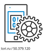 Mobile Development Icon. Editable Bold Outline With Color Fill Design. Vector Illustration. Стоковая иллюстрация, агентство Ingram Publishing / Фотобанк Лори