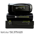 MTA cable modem - Internet and voice in only one equipment. Стоковое фото, агентство Ingram Publishing / Фотобанк Лори