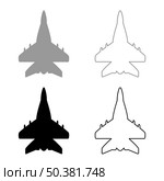 Jet plane fighter reactive pursuit military set icon grey black color vector illustration image simple solid fill outline contour line thin flat style. Jet plane fighter reactive pursuit military set icon grey black color vector illustration image solid fill outline contour line thin flat style. Стоковая иллюстрация, агентство Ingram Publishing / Фотобанк Лори