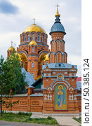 Russia Saraktash 25 May 2010: Trinity Simeon's Convent of Mercy. Cathedral of the Life-Giving Trinity. Orenburg region. Стоковое фото, фотограф Акиньшин Владимир / Фотобанк Лори