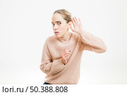 woman hearing. Стоковое фото, агентство Ingram Publishing / Фотобанк Лори