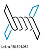 Barbed Wire Icon. Editable Bold Outline With Color Fill Design. Vector Illustration. Стоковая иллюстрация, агентство Ingram Publishing / Фотобанк Лори