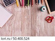 school tools table. Стоковое фото, агентство Ingram Publishing / Фотобанк Лори