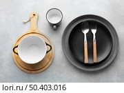 top view tableware collection 9. Стоковое фото, агентство Ingram Publishing / Фотобанк Лори