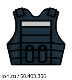 Police Vest Icon. Editable Bold Outline With Color Fill Design. Vector Illustration. Стоковая иллюстрация, агентство Ingram Publishing / Фотобанк Лори