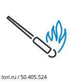 Burning Matchstik Icon. Editable Bold Outline With Color Fill Design. Vector Illustration. Стоковая иллюстрация, агентство Ingram Publishing / Фотобанк Лори