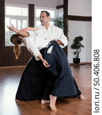 martial arts instructors training practice hall. Стоковое фото, агентство Ingram Publishing / Фотобанк Лори