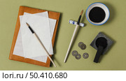 chinese ink with empty paper assortment. Стоковое фото, агентство Ingram Publishing / Фотобанк Лори