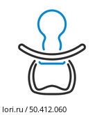Soother Icon. Editable Bold Outline With Color Fill Design. Vector Illustration. Стоковая иллюстрация, агентство Ingram Publishing / Фотобанк Лори