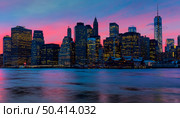 New York skyline, view from Brooklyn . Стоковое фото, агентство Ingram Publishing / Фотобанк Лори