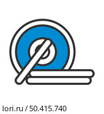 Icon Of Barbell Disks. Editable Bold Outline With Color Fill Design. Vector Illustration. Стоковая иллюстрация, агентство Ingram Publishing / Фотобанк Лори