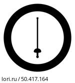 Rapier epee saber fencing sword old cold weaponry melee weapon for sport or duel silhouette icon in circle round black color vector illustration image solid outline style simple. Rapier epee saber fencing sword old cold weaponry melee weapon for sport or duel silhouette icon in circle round black color vector illustration image solid outline style. Стоковая иллюстрация, агентство Ingram Publishing / Фотобанк Лори