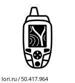 Icon Of Portable GPS Device. Bold outline design with editable stroke width. Vector Illustration. Стоковая иллюстрация, агентство Ingram Publishing / Фотобанк Лори