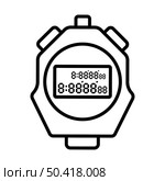 Icon Of Stopwatch. Bold outline design with editable stroke width. Vector Illustration. Стоковая иллюстрация, агентство Ingram Publishing / Фотобанк Лори