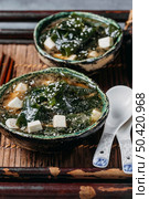 high angle japanese food bowls assortment. Стоковое фото, агентство Ingram Publishing / Фотобанк Лори