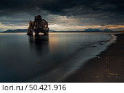Hvitserkur rock formation with the shape of a Elephant, Iceland. Стоковое фото, агентство Ingram Publishing / Фотобанк Лори