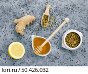 flat lay medicinal spices herbs 3. Стоковое фото, агентство Ingram Publishing / Фотобанк Лори