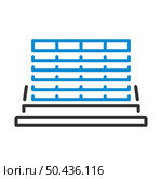 Icon Of Construction Pallet. Editable Bold Outline With Color Fill Design. Vector Illustration. Стоковая иллюстрация, агентство Ingram Publishing / Фотобанк Лори