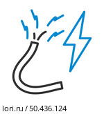 Icon Of Wire. Editable Bold Outline With Color Fill Design. Vector Illustration. Стоковая иллюстрация, агентство Ingram Publishing / Фотобанк Лори