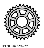 Bike Gear Star Icon. Editable Bold Outline With Color Fill Design. Vector Illustration. Стоковая иллюстрация, агентство Ingram Publishing / Фотобанк Лори