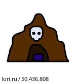 Scare Cave Icon. Editable Bold Outline With Color Fill Design. Vector Illustration. Стоковая иллюстрация, агентство Ingram Publishing / Фотобанк Лори