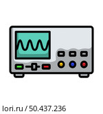 Oscilloscope Icon. Editable Bold Outline With Color Fill Design. Vector Illustration. Стоковая иллюстрация, агентство Ingram Publishing / Фотобанк Лори