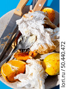 close up leftover foodstuff cutlery. Стоковое фото, агентство Ingram Publishing / Фотобанк Лори