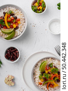 top view brazilian food with rice. Стоковое фото, агентство Ingram Publishing / Фотобанк Лори