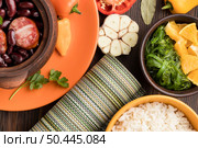 top view brazilian food arrangement. Стоковое фото, агентство Ingram Publishing / Фотобанк Лори