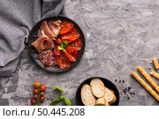 top view meat concept with copy space 6. Стоковое фото, агентство Ingram Publishing / Фотобанк Лори