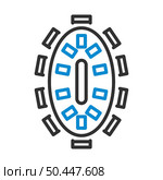 Negotiating Table Icon. Editable Bold Outline With Color Fill Design. Vector Illustration. Стоковая иллюстрация, агентство Ingram Publishing / Фотобанк Лори