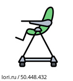 Baby High Chair Icon. Editable Bold Outline With Color Fill Design. Vector Illustration. Стоковая иллюстрация, агентство Ingram Publishing / Фотобанк Лори