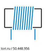 Inductor Coil Icon. Editable Bold Outline With Color Fill Design. Vector Illustration. Стоковая иллюстрация, агентство Ingram Publishing / Фотобанк Лори