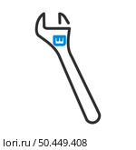 Icon Of Adjustable Wrench. Bold outline design with editable stroke width. Vector Illustration. Стоковая иллюстрация, агентство Ingram Publishing / Фотобанк Лори