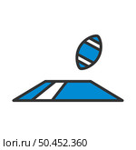 American Football Touchdown Icon. Editable Bold Outline With Color Fill Design. Vector Illustration. Стоковая иллюстрация, агентство Ingram Publishing / Фотобанк Лори