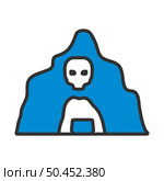 Scare Cave Icon. Editable Bold Outline With Color Fill Design. Vector Illustration. Стоковая иллюстрация, агентство Ingram Publishing / Фотобанк Лори