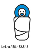 Wrapped Infand Icon. Editable Bold Outline With Color Fill Design. Vector Illustration. Стоковая иллюстрация, агентство Ingram Publishing / Фотобанк Лори