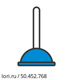 Plunger Icon. Editable Bold Outline With Color Fill Design. Vector Illustration. Стоковая иллюстрация, агентство Ingram Publishing / Фотобанк Лори