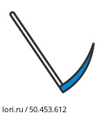 Scythe Icon. Editable Bold Outline With Color Fill Design. Vector Illustration. Стоковая иллюстрация, агентство Ingram Publishing / Фотобанк Лори