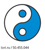 Yin And Yang Icon. Editable Bold Outline With Color Fill Design. Vector Illustration. Стоковая иллюстрация, агентство Ingram Publishing / Фотобанк Лори