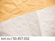 Wrinkled or crumpled paper as background texture. Стоковое фото, агентство Ingram Publishing / Фотобанк Лори