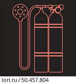 Neon aqualung scuba red color vector illustration image flat style light. Neon aqualung scuba red color vector illustration image flat style. Стоковая иллюстрация, агентство Ingram Publishing / Фотобанк Лори