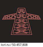 Neon electric pole post high voltage set line red color vector illustration image flat style light. Neon electric pole post high voltage set line red color vector illustration image flat style. Стоковая иллюстрация, агентство Ingram Publishing / Фотобанк Лори