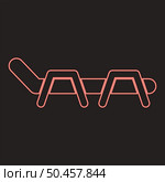Neon beach chair chaise longue beach bed red color vector illustration image flat style light. Neon beach chair chaise longue beach bed red color vector illustration image flat style. Стоковая иллюстрация, агентство Ingram Publishing / Фотобанк Лори