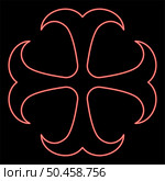 Neon cross monogram dokonstantinovsky Symbol of the Apostle anchor Hope sign Religious cross red color vector illustration image flat style light. Neon cross monogram dokonstantinovsky Symbol of the Apostle anchor Hope sign Religious cross red color vector illustration image flat style. Стоковая иллюстрация, агентство Ingram Publishing / Фотобанк Лори