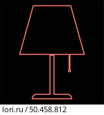 Neon table lamp Night lamp Clasic lamp red color vector illustration image flat style light. Neon table lamp Night lamp Clasic lamp red color vector illustration image flat style. Стоковая иллюстрация, агентство Ingram Publishing / Фотобанк Лори
