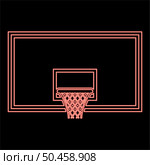 Neon basketball backboard Basketball hoop on backboard red color vector illustration image flat style light. Neon basketball backboard Basketball hoop on backboard red color vector illustration image flat style. Стоковая иллюстрация, агентство Ingram Publishing / Фотобанк Лори