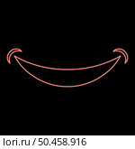 Neon smile Smlie doodle red color vector illustration image flat style light. Neon smile Smlie doodle red color vector illustration image flat style. Стоковая иллюстрация, агентство Ingram Publishing / Фотобанк Лори
