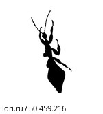 Silhouette of mantis. Mantis close-up detailed. Vector mantis icon on white background. Стоковая иллюстрация, агентство Ingram Publishing / Фотобанк Лори